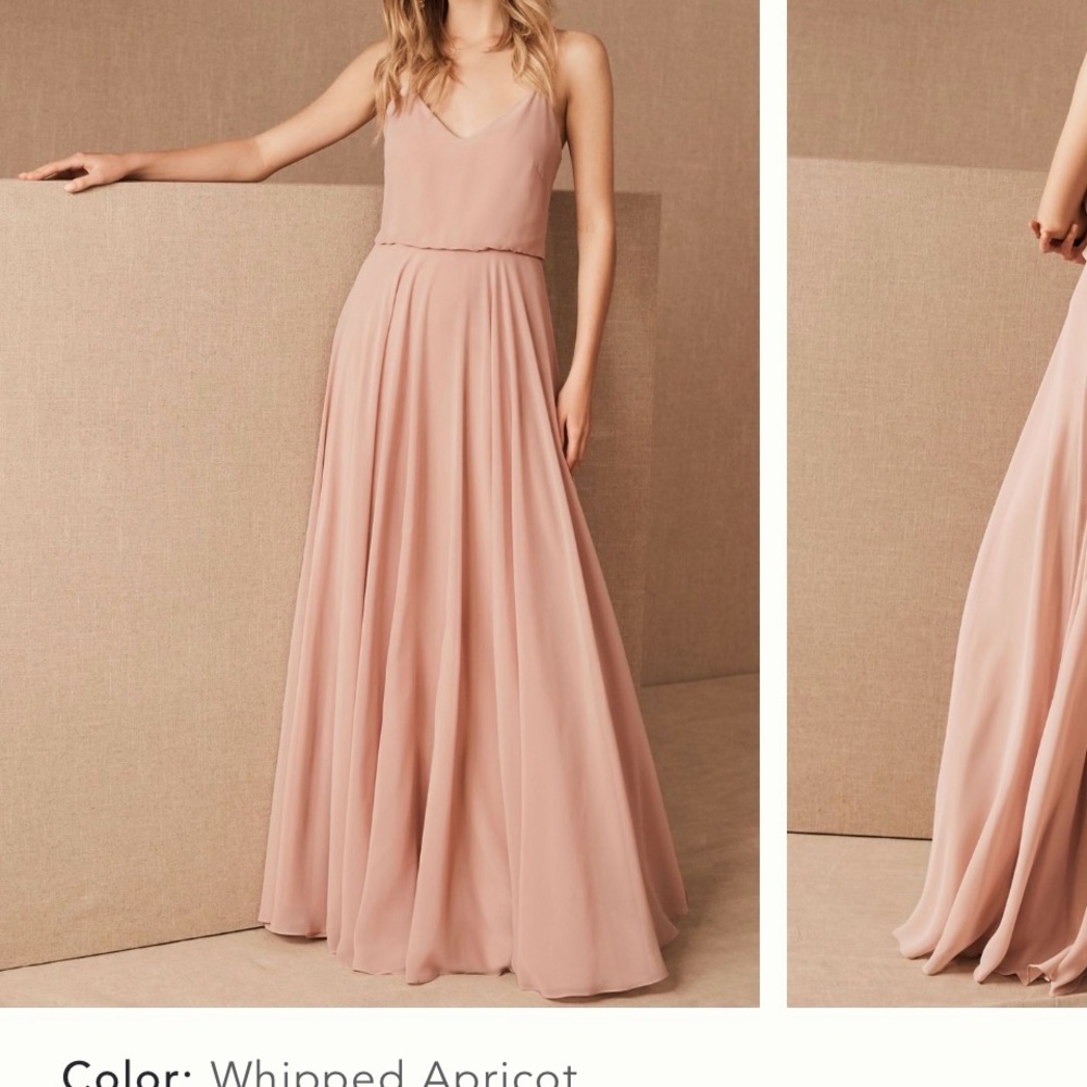 Jenny Yoo Inesse Dress, size 8, whipped apricot